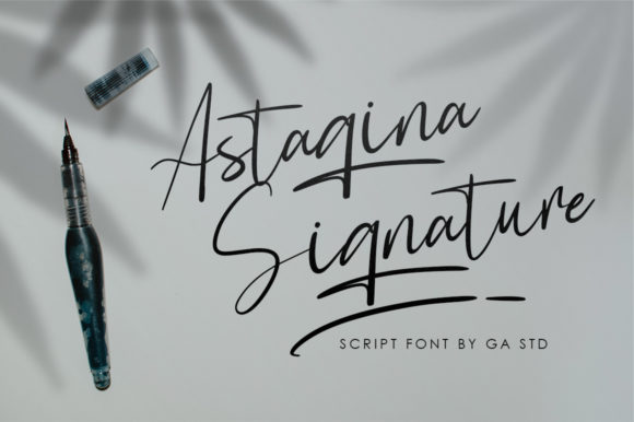 Astagina Signature: An Elegant Handwritten Font for Brand Moments