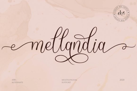 Mellandia: A Refined Script Font for Editorial Design