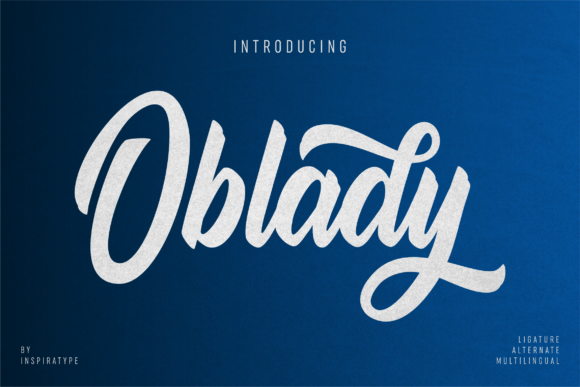 Oblady: A Handwritten Script Font for Digital Branding